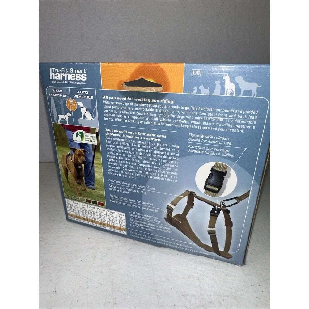 Kurgo Tru-Fit Smart Harness Quick Release Lg Dog 50-80 lbs